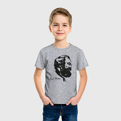 Футболка хлопковая детская Karl Marx, цвет: меланж — фото 2