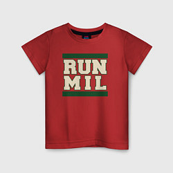 Футболка хлопковая детская Run Milwaukee Bucks, цвет: красный