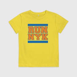Футболка хлопковая детская Run New York Knicks, цвет: желтый