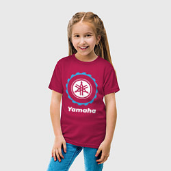 Футболка хлопковая детская Yamaha в стиле Top Gear, цвет: маджента — фото 2