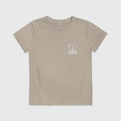 Футболка хлопковая детская Пиксельное сердечко Game over - мини, цвет: миндальный