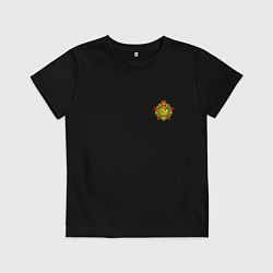 Футболка хлопковая детская Орден отличника погранвойск - мини, цвет: черный