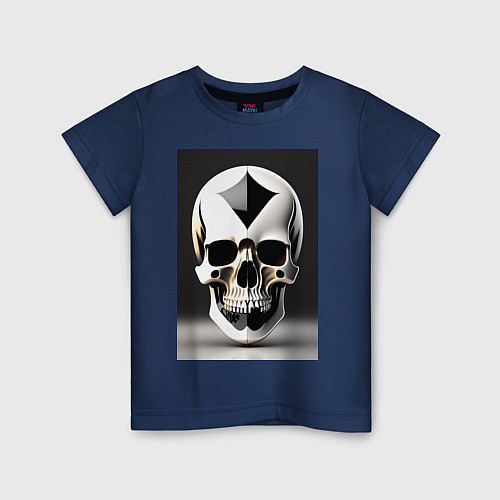 Детская футболка Черепушка / Тёмно-синий – фото 1