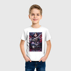 Футболка хлопковая детская Honkai Star Rail за стеклом, цвет: белый — фото 2