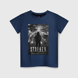 Футболка хлопковая детская Stalker thunderstorm, цвет: тёмно-синий