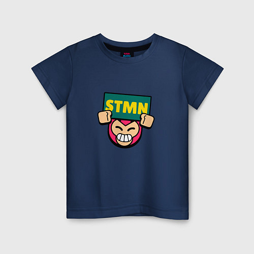 Детская футболка Значок болельщика Stmn Brawl Stars / Тёмно-синий – фото 1
