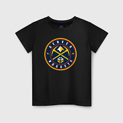 Футболка хлопковая детская Denver Nuggets, цвет: черный