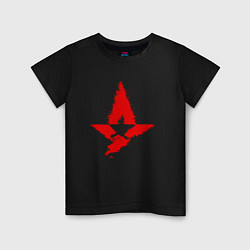 Футболка хлопковая детская Astralis art, цвет: черный