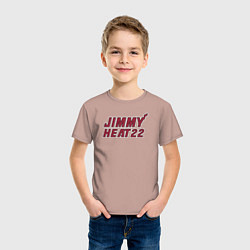 Футболка хлопковая детская Jimmy Heat 22, цвет: пыльно-розовый — фото 2