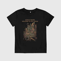 Футболка хлопковая детская Guns n roses - Welcome to the jungle, цвет: черный