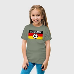 Футболка хлопковая детская Football Germany, цвет: авокадо — фото 2