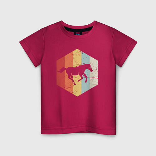 Детская футболка Color horse / Маджента – фото 1