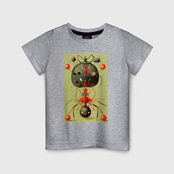 Футболка хлопковая детская Повелитель муравьёв - поп-арт, цвет: меланж