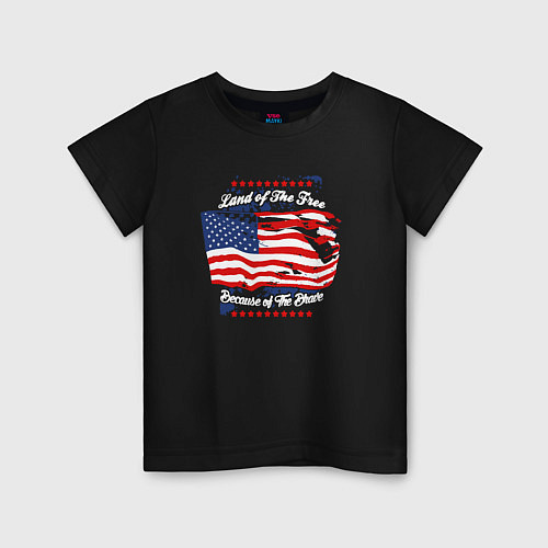 Детская футболка Земля свободных / Черный – фото 1