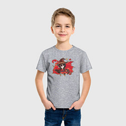 Футболка хлопковая детская Megumin chibi, цвет: меланж — фото 2