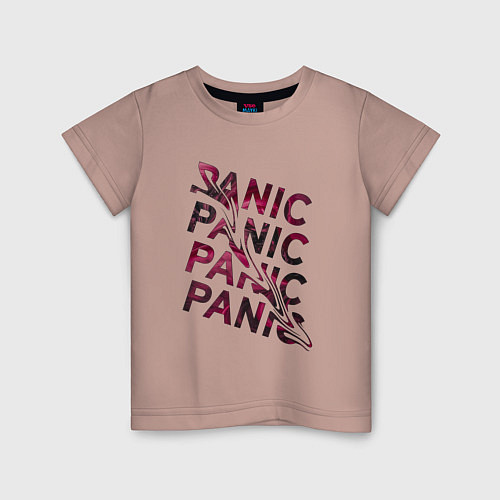 Детская футболка Panic / Пыльно-розовый – фото 1