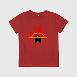 Футболка хлопковая детская Завьяловский район, цвет: красный