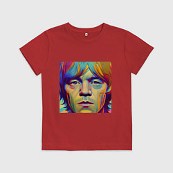 Футболка хлопковая детская Brian Jones Digital Portret, цвет: красный