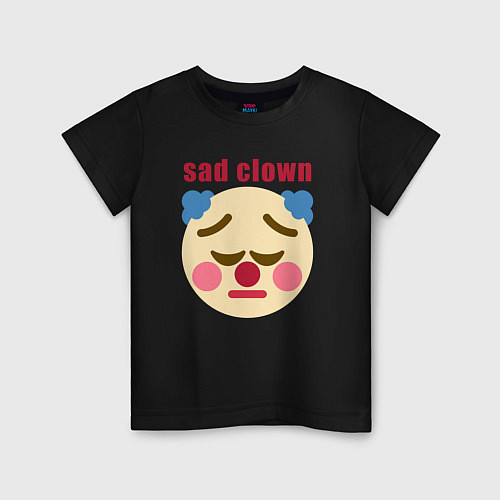Детская футболка Sad clown / Черный – фото 1