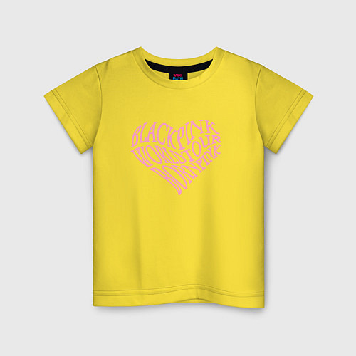 Детская футболка Blackpink worldtour bornpink / Желтый – фото 1