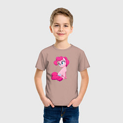 Футболка хлопковая детская Пинки Пай, цвет: пыльно-розовый — фото 2