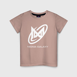 Футболка хлопковая детская Nigma Galaxy logo, цвет: пыльно-розовый