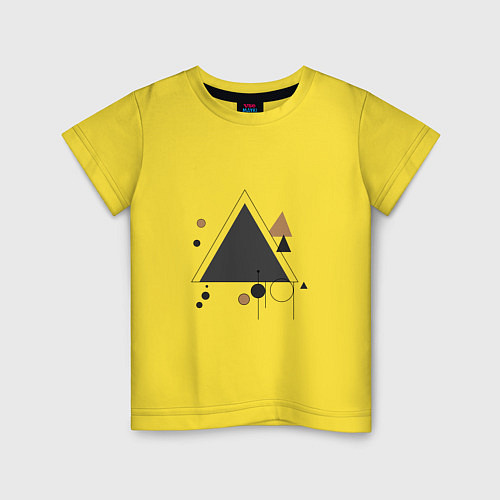 Детская футболка Геометрическая композиция / Желтый – фото 1