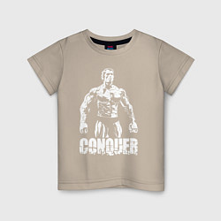 Футболка хлопковая детская Arnold conquer, цвет: миндальный