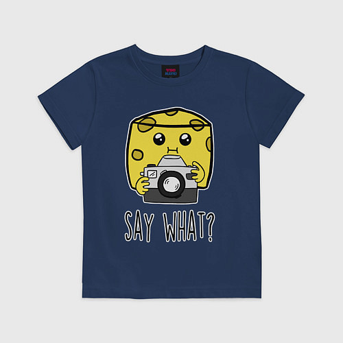 Детская футболка Cheese photographer / Тёмно-синий – фото 1
