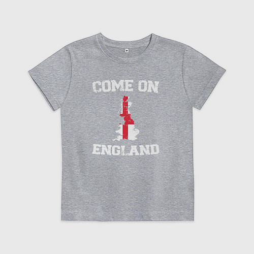 Детская футболка Come on England / Меланж – фото 1