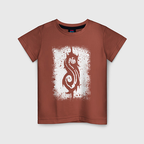 Детская футболка Slipknot logo / Кирпичный – фото 1