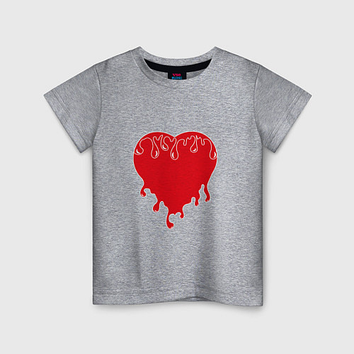 Детская футболка Тающее сердце / Меланж – фото 1