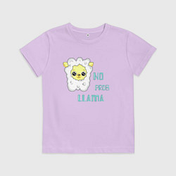 Футболка хлопковая детская Не проблема ламы - no problama, цвет: лаванда