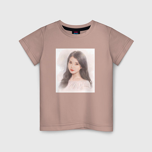 Детская футболка Милая АйЮ - IU / Пыльно-розовый – фото 1