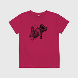 Футболка хлопковая детская Коала отдыхает, цвет: маджента