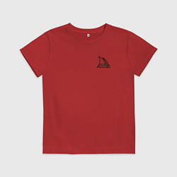 Футболка хлопковая детская Midjourney, цвет: красный