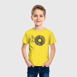 Футболка хлопковая детская Vinyl style, цвет: желтый — фото 2