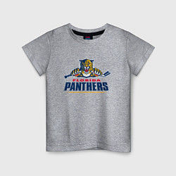 Футболка хлопковая детская Florida panthers - hockey team, цвет: меланж