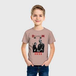 Футболка хлопковая детская Depeche Mode 2023 Memento Mori - Dave & Martin 03, цвет: пыльно-розовый — фото 2