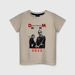 Футболка хлопковая детская Depeche Mode 2023 Memento Mori - Dave & Martin 03, цвет: миндальный