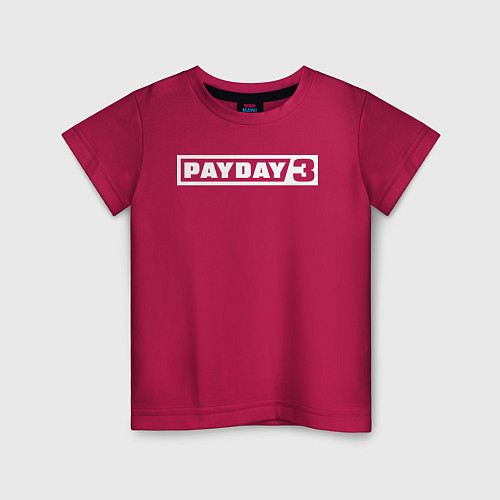 Детская футболка Payday 3 logo / Маджента – фото 1