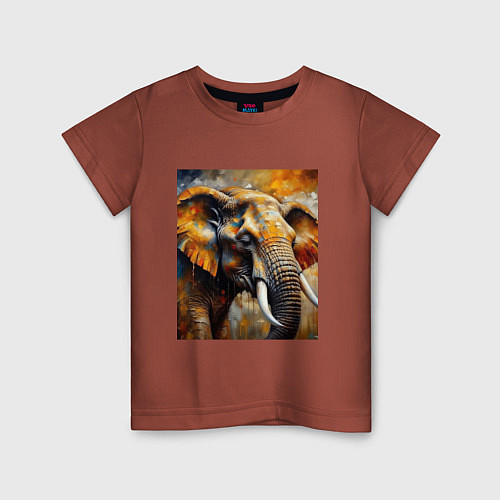 Детская футболка Большой слон / Кирпичный – фото 1