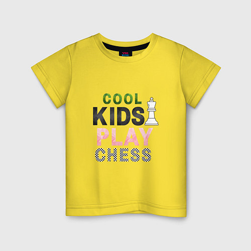 Детская футболка Дети играют в шахматы / Желтый – фото 1