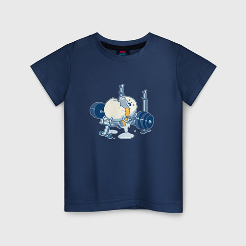 Детская футболка Неудачная попытка - спортивный мем / Тёмно-синий – фото 1