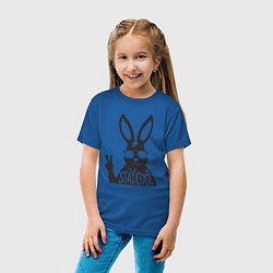 Футболка хлопковая детская Stay cool rabbit, цвет: синий — фото 2