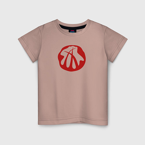 Детская футболка Извне - символ / Пыльно-розовый – фото 1
