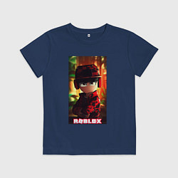 Футболка хлопковая детская Roblox game avatar, цвет: тёмно-синий