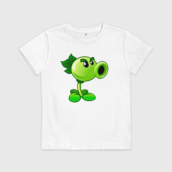 Футболка хлопковая детская Повторитель горохострел, цвет: белый