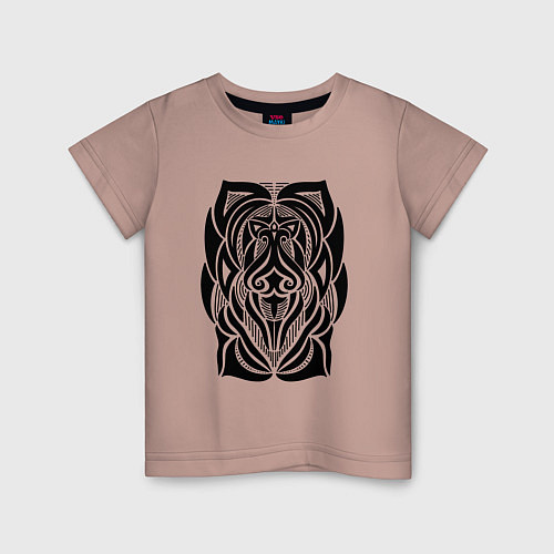 Детская футболка Tribal Abstract Mask / Пыльно-розовый – фото 1