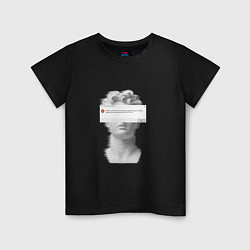 Футболка хлопковая детская Антиной error, цвет: черный